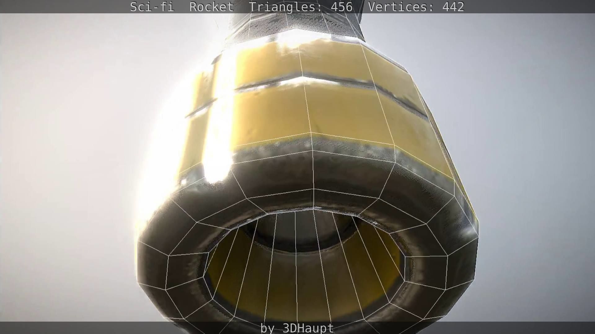 Rocket launcher in sky Low-poly 3D model_51