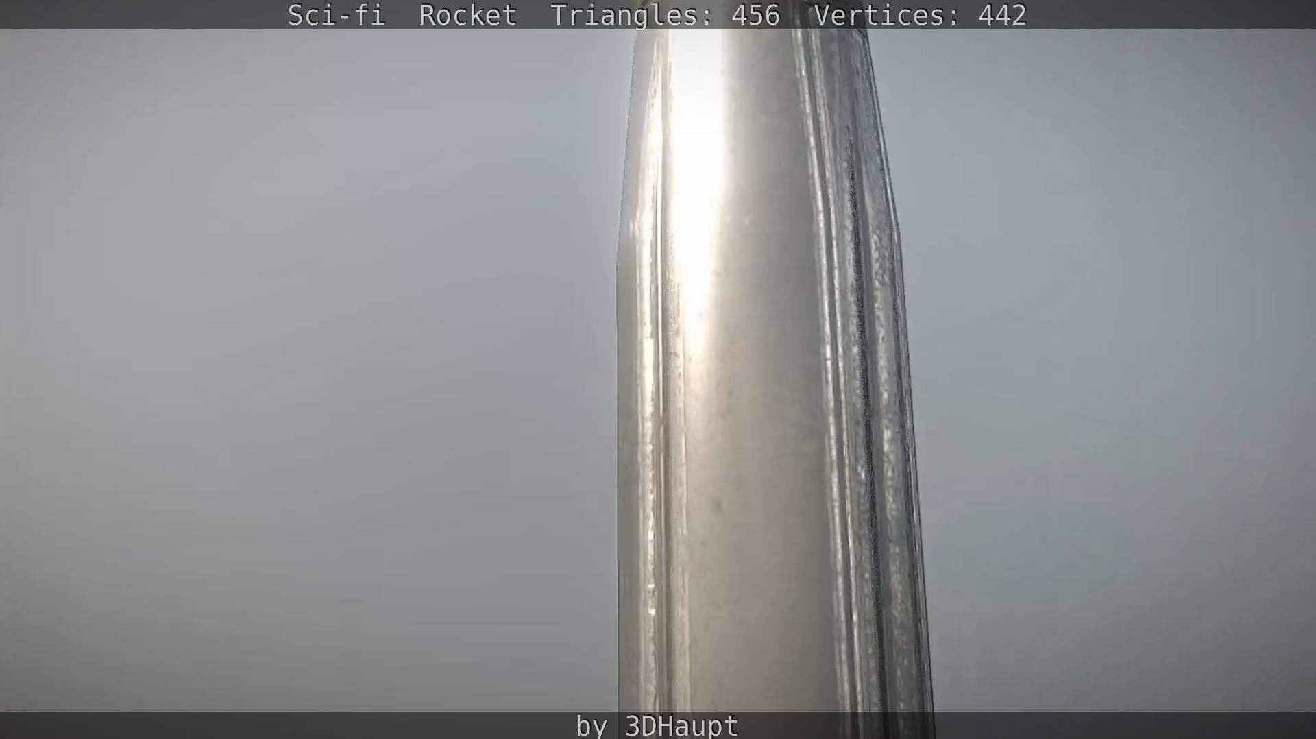 Rocket launcher in sky Low-poly 3D model_128