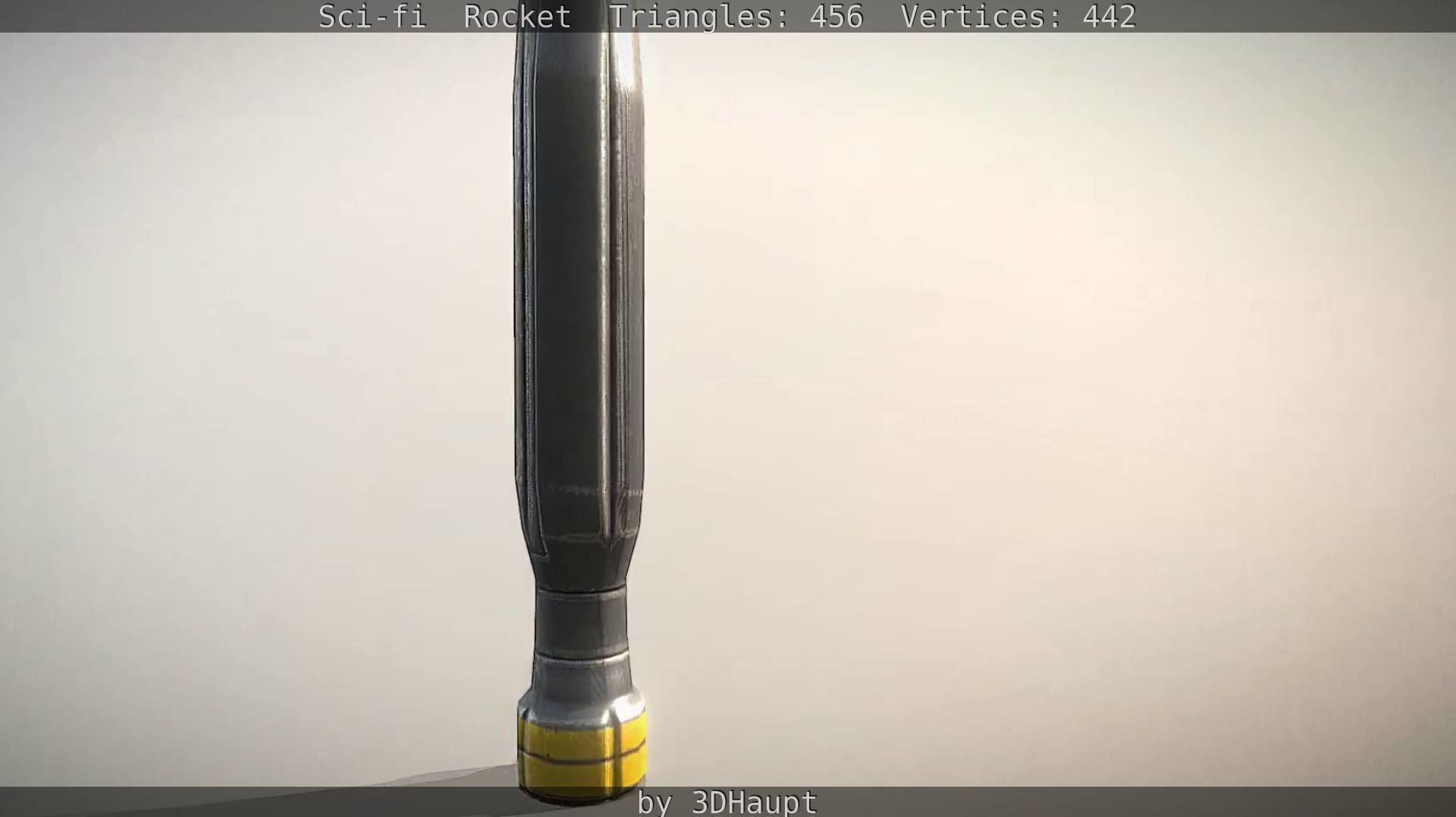 Rocket launcher in sky Low-poly 3D model_26