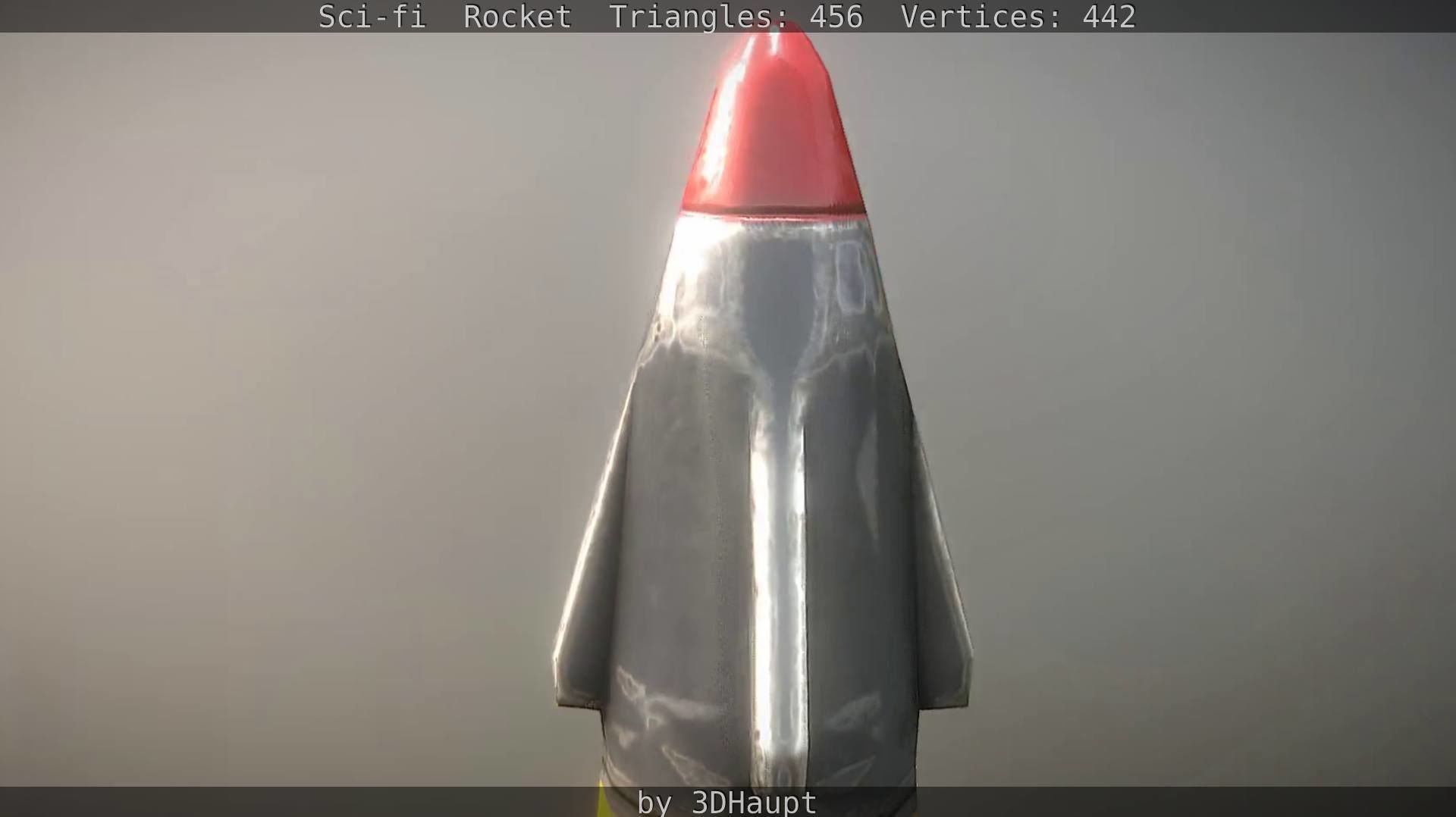 Rocket launcher in sky Low-poly 3D model_18