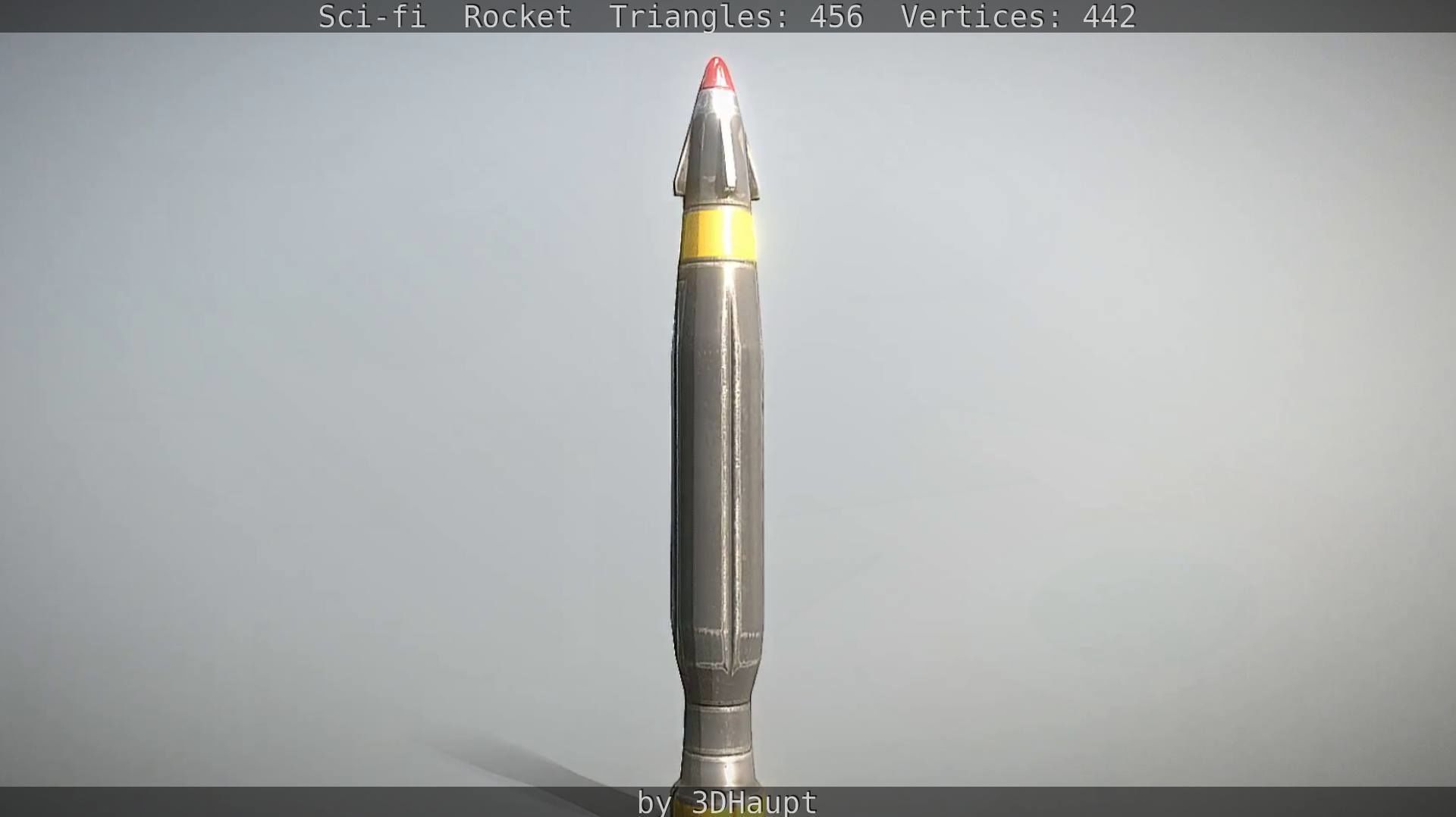 Rocket launcher in sky Low-poly 3D model_38