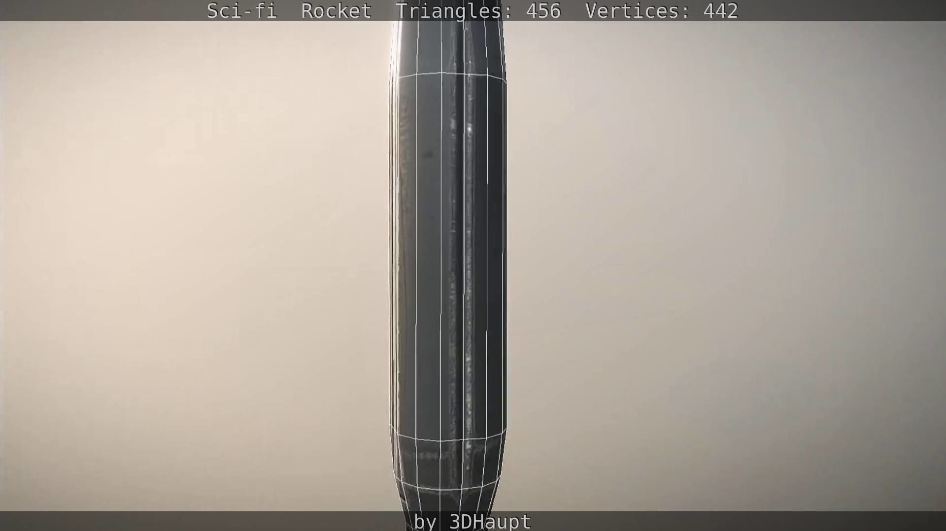 Rocket launcher in sky Low-poly 3D model_56