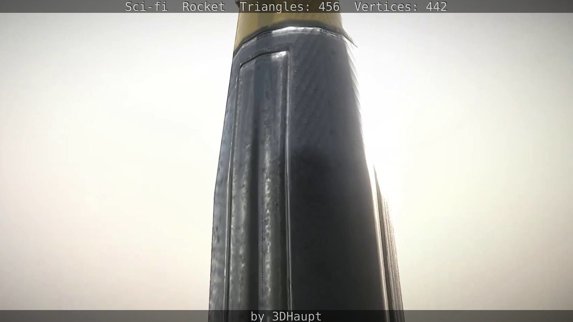 Rocket launcher in sky Low-poly 3D model_22