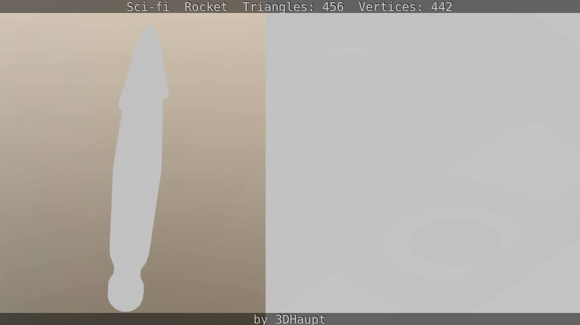 Rocket launcher in sky Low-poly 3D model_76