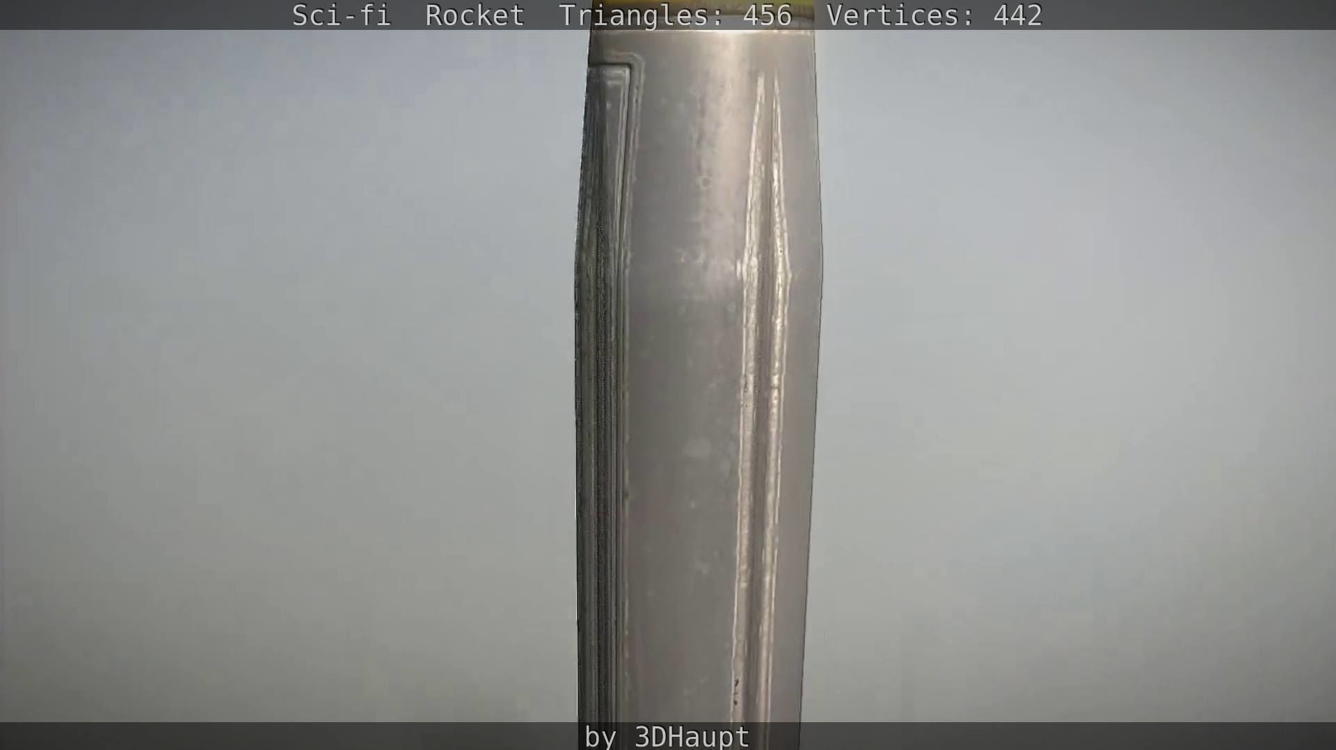 Rocket launcher in sky Low-poly 3D model_129