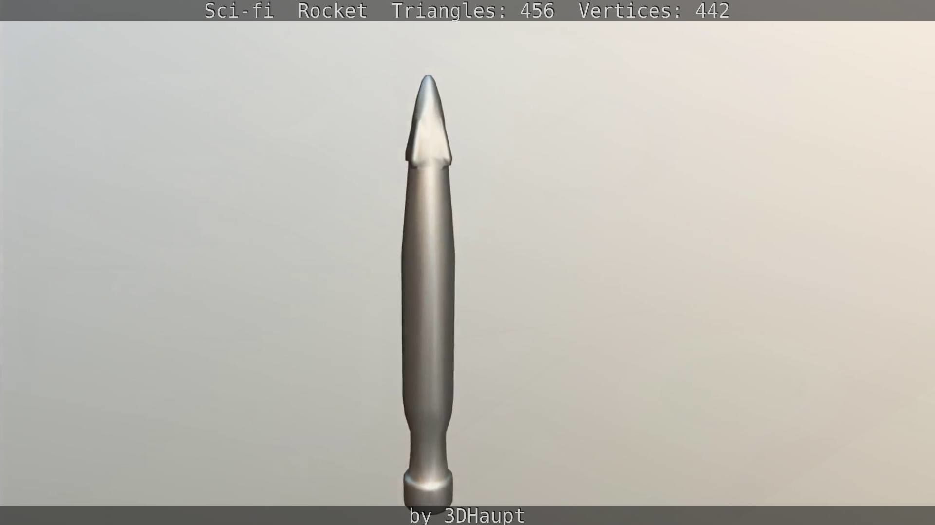 Rocket launcher in sky Low-poly 3D model_88