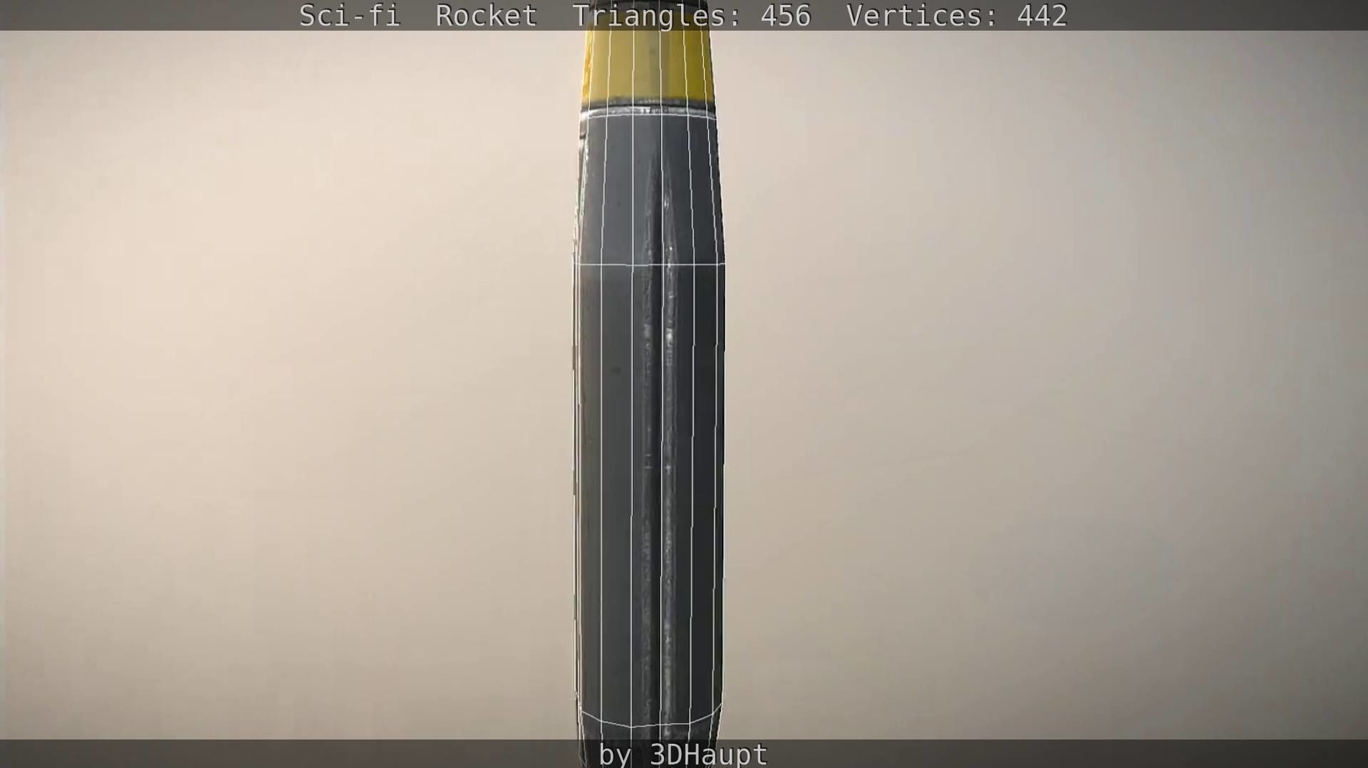 Rocket launcher in sky Low-poly 3D model_57