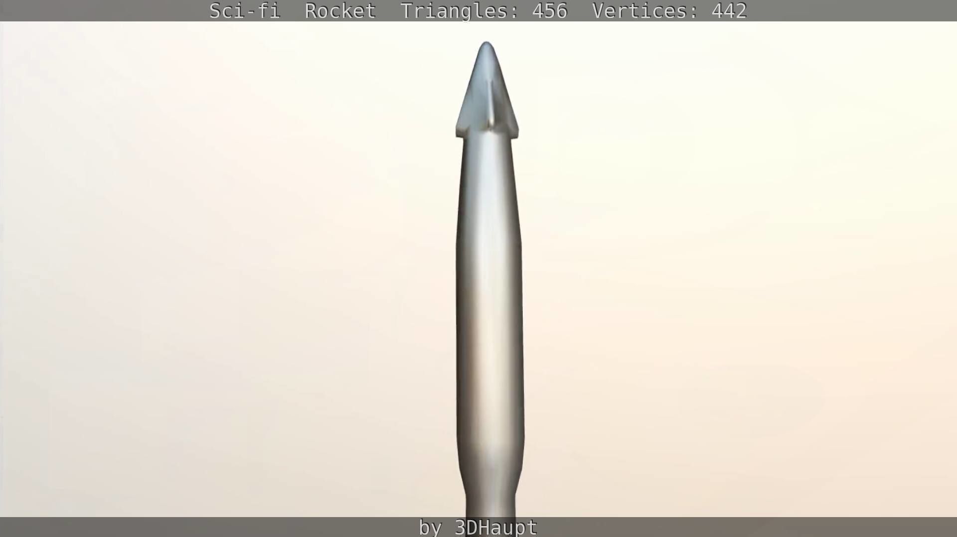 Rocket launcher in sky Low-poly 3D model_84