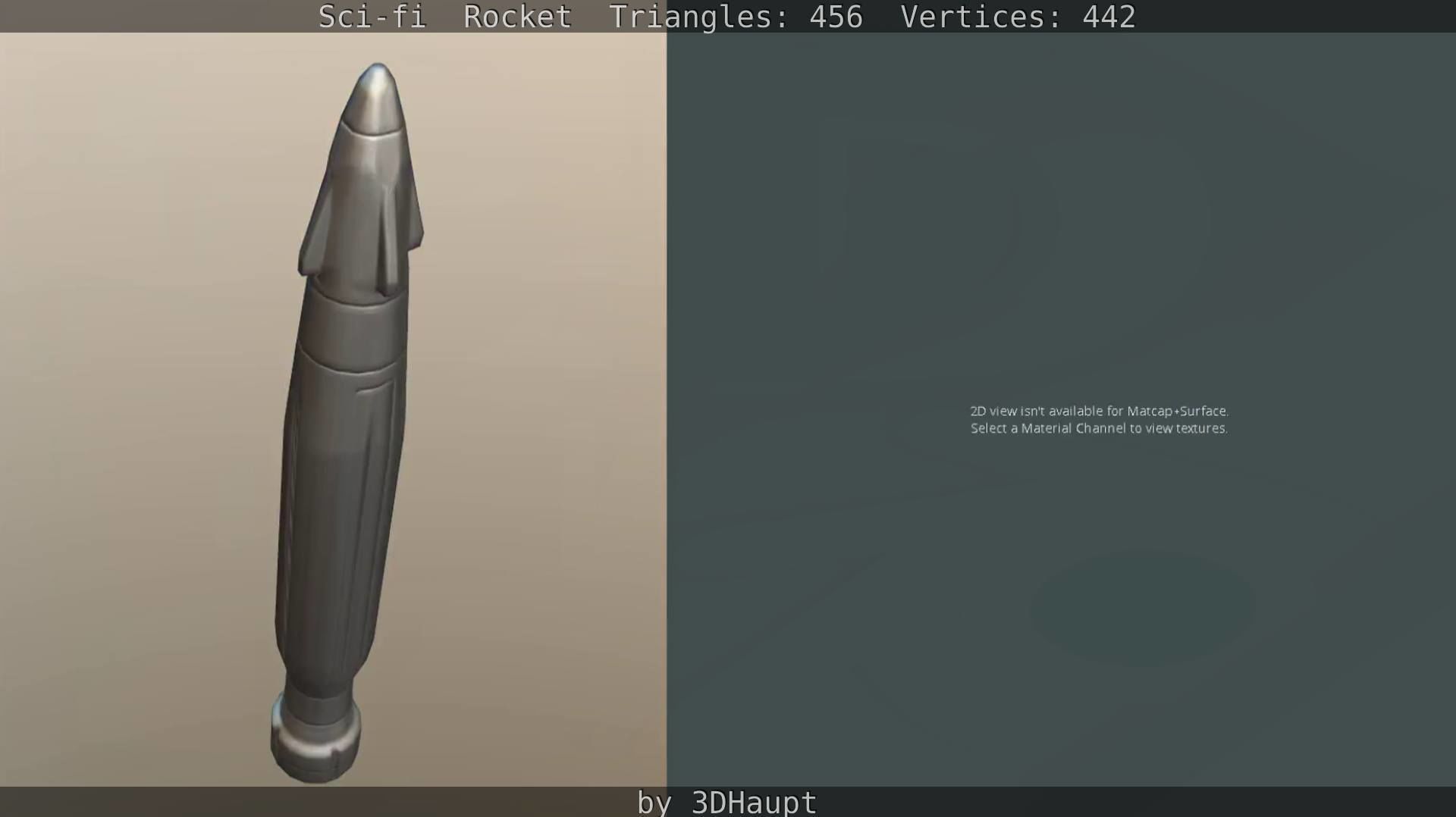 Rocket launcher in sky Low-poly 3D model_77