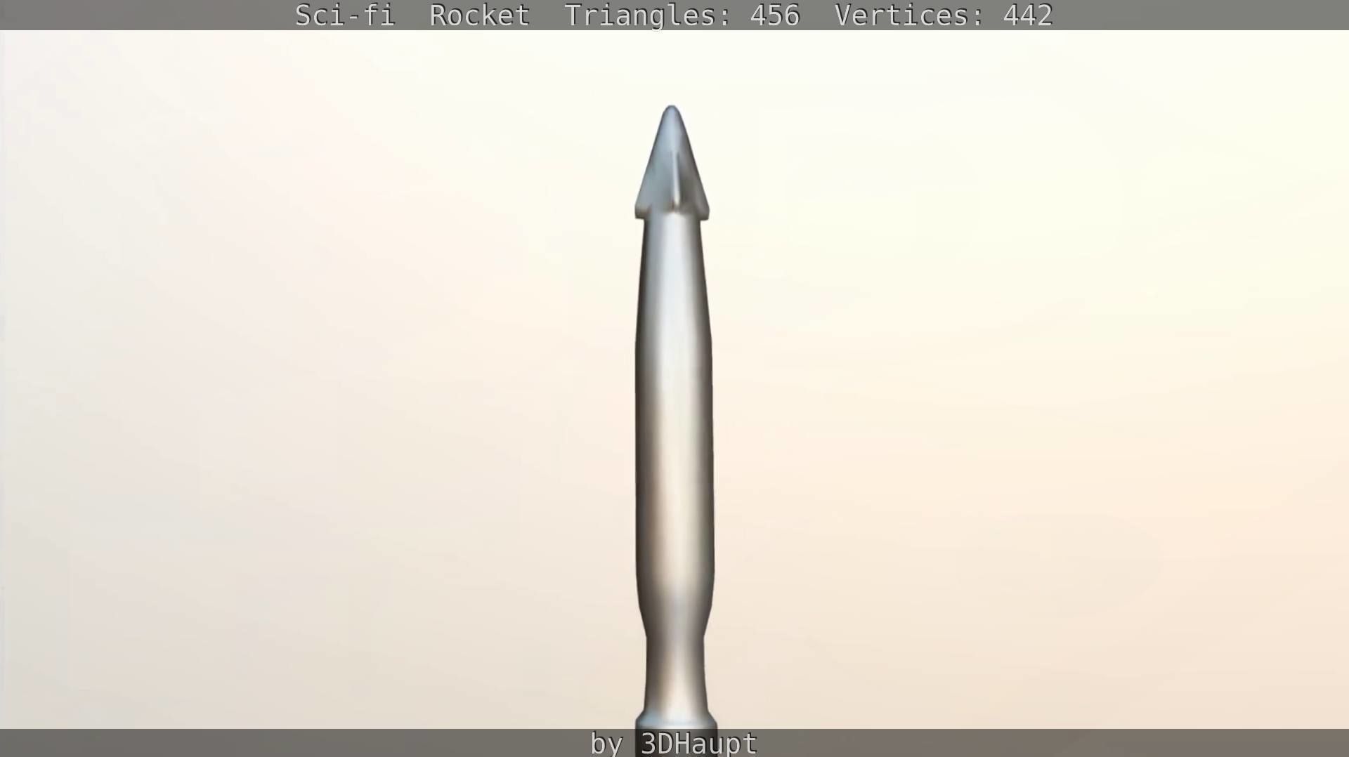 Rocket launcher in sky Low-poly 3D model_85