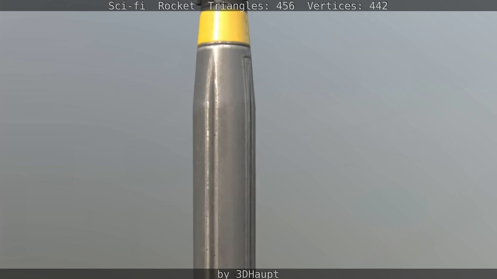 Rocket launcher in sky Low-poly 3D model_119