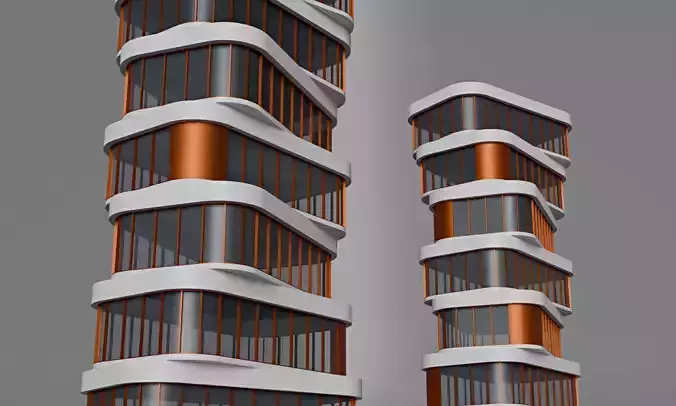 Architecture Project by Ramin Guseinov 99 Low-poly 3D model 6