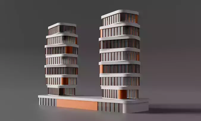 Architecture Project by Ramin Guseinov 99 Low-poly 3D model 4