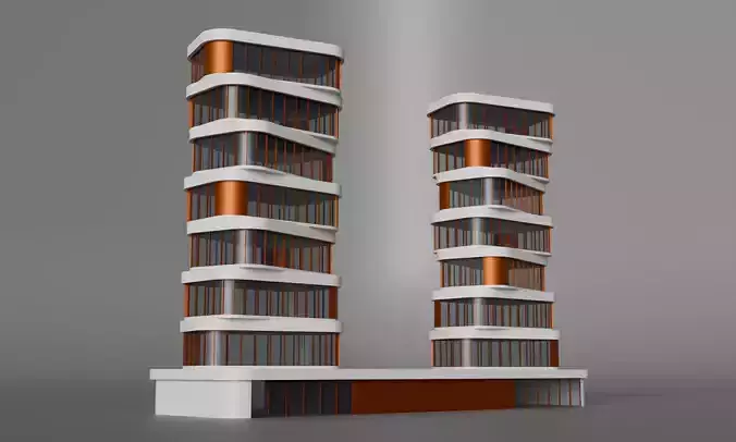 Architecture Project by Ramin Guseinov 99 Low-poly 3D model 2