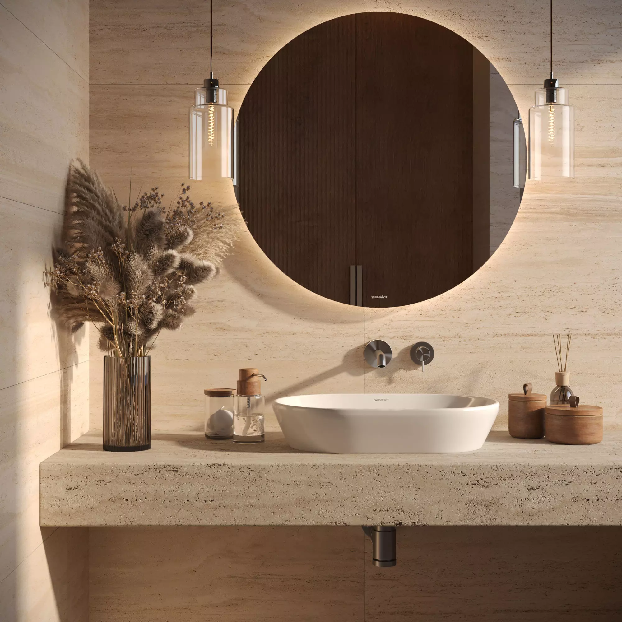 Modern Bathroom Interior Scene for Tile Visualization 3D model