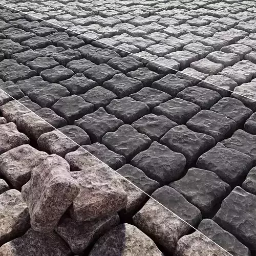 Paving old stone 3D model