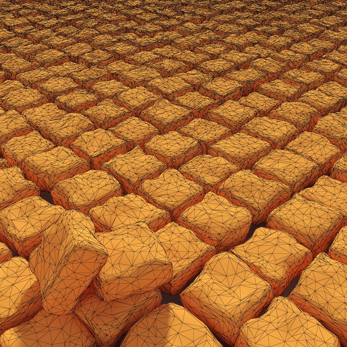 Paving old stone 3D model_2