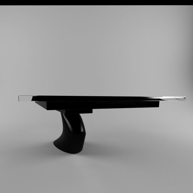 Modern Glass Dining Table 3D model_3