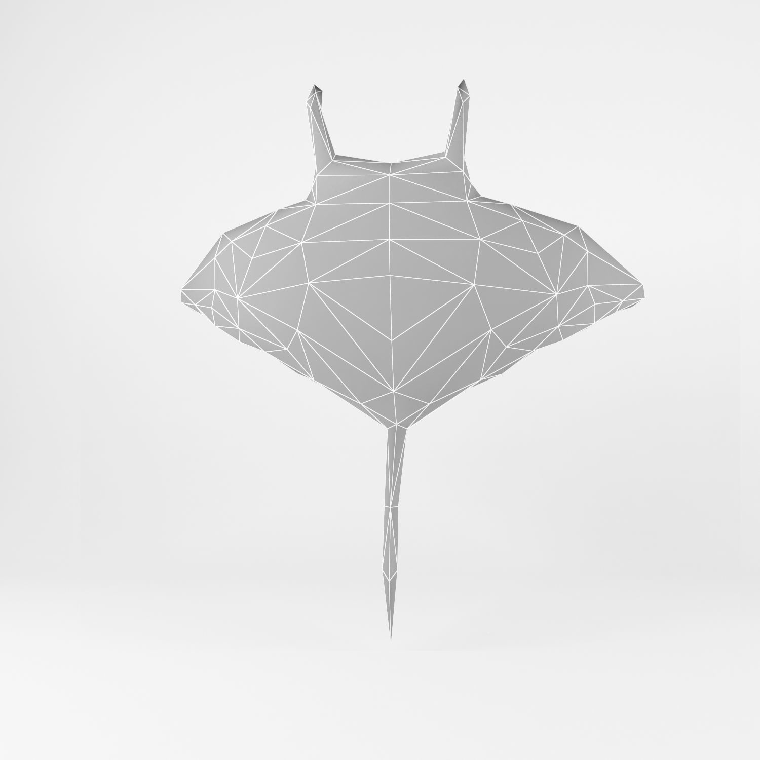 Fish set origami whales 3D model_7