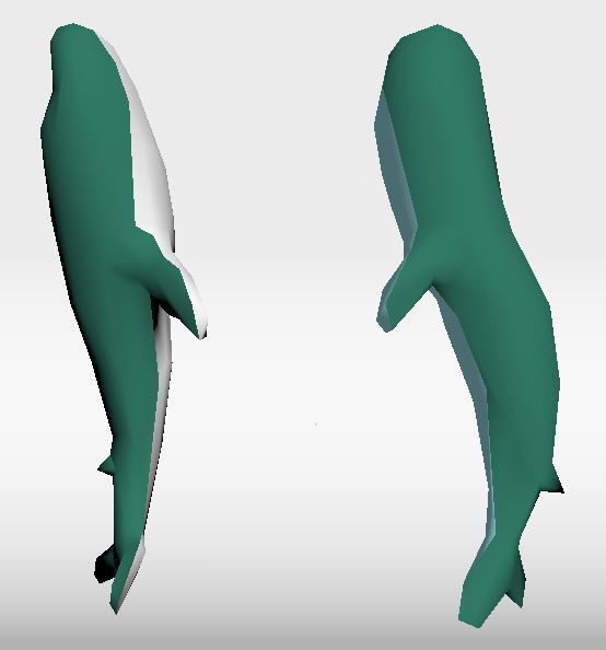 Fish set origami whales 3D model_21