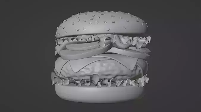 Hamburger 001 3D model 7