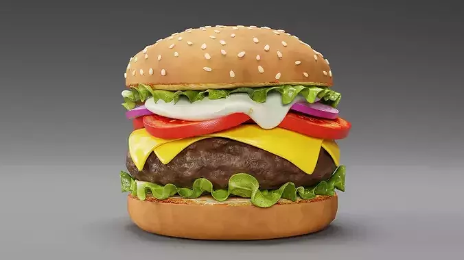 Hamburger 001 3D model 3