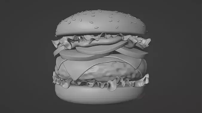 Hamburger 001 3D model 6