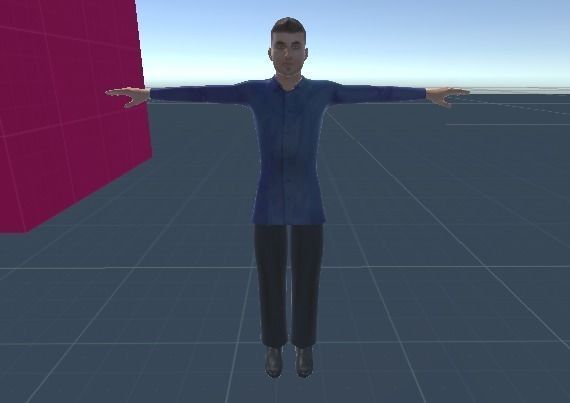 High Quality Civilian Man Low-poly 3D model_1