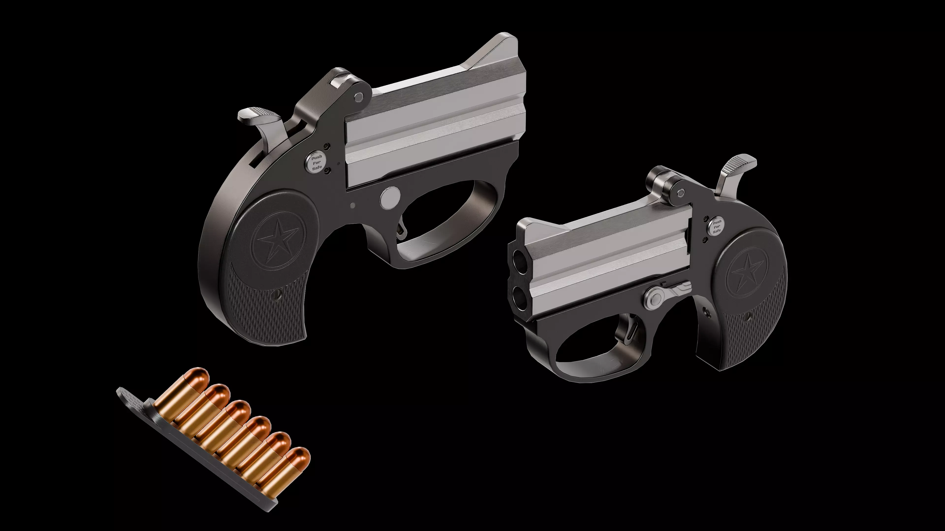 Stinger RS 380 ACP compact pistol Low-poly 3D model