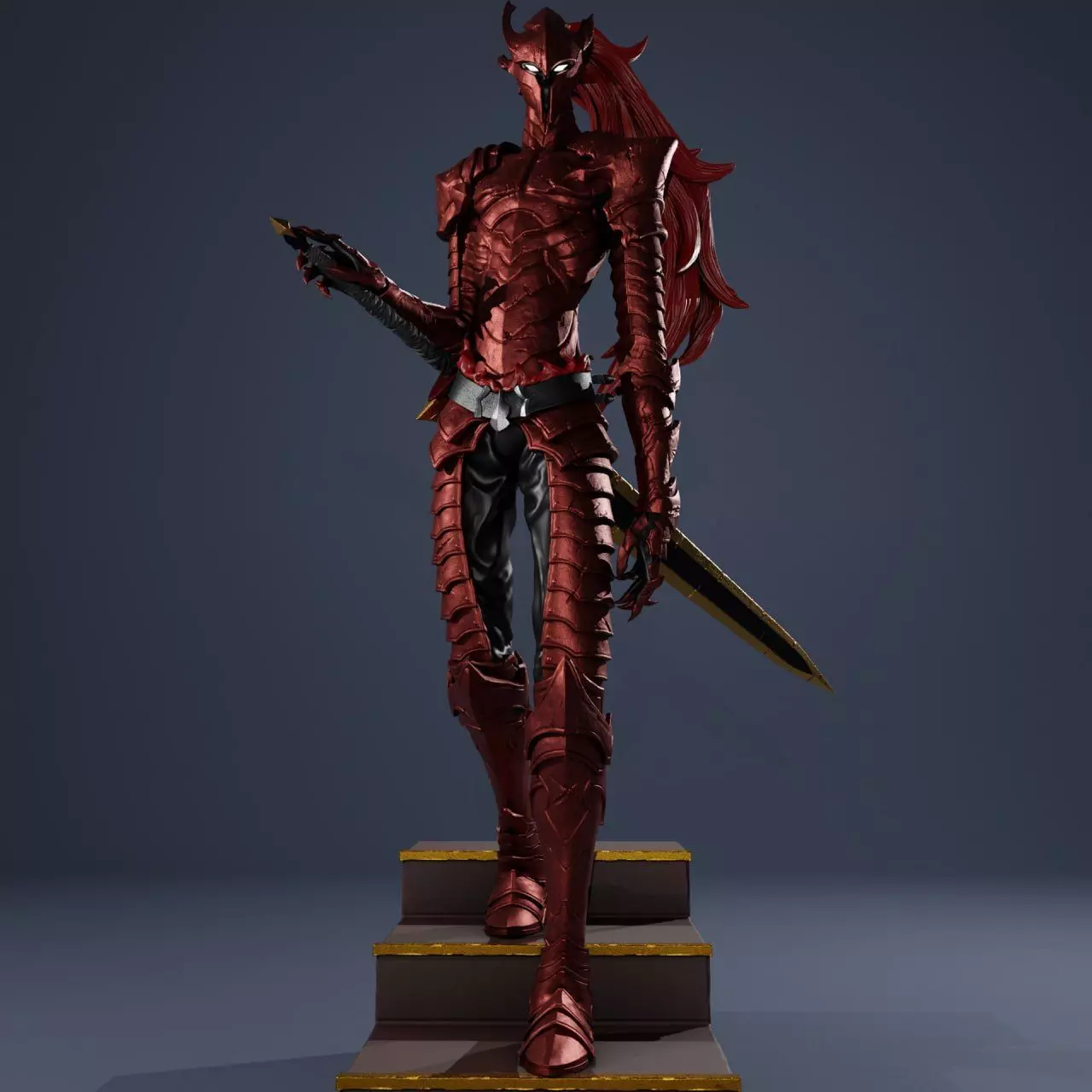 Igris BloodRed Knight Armor 3D STL File 3D print model
