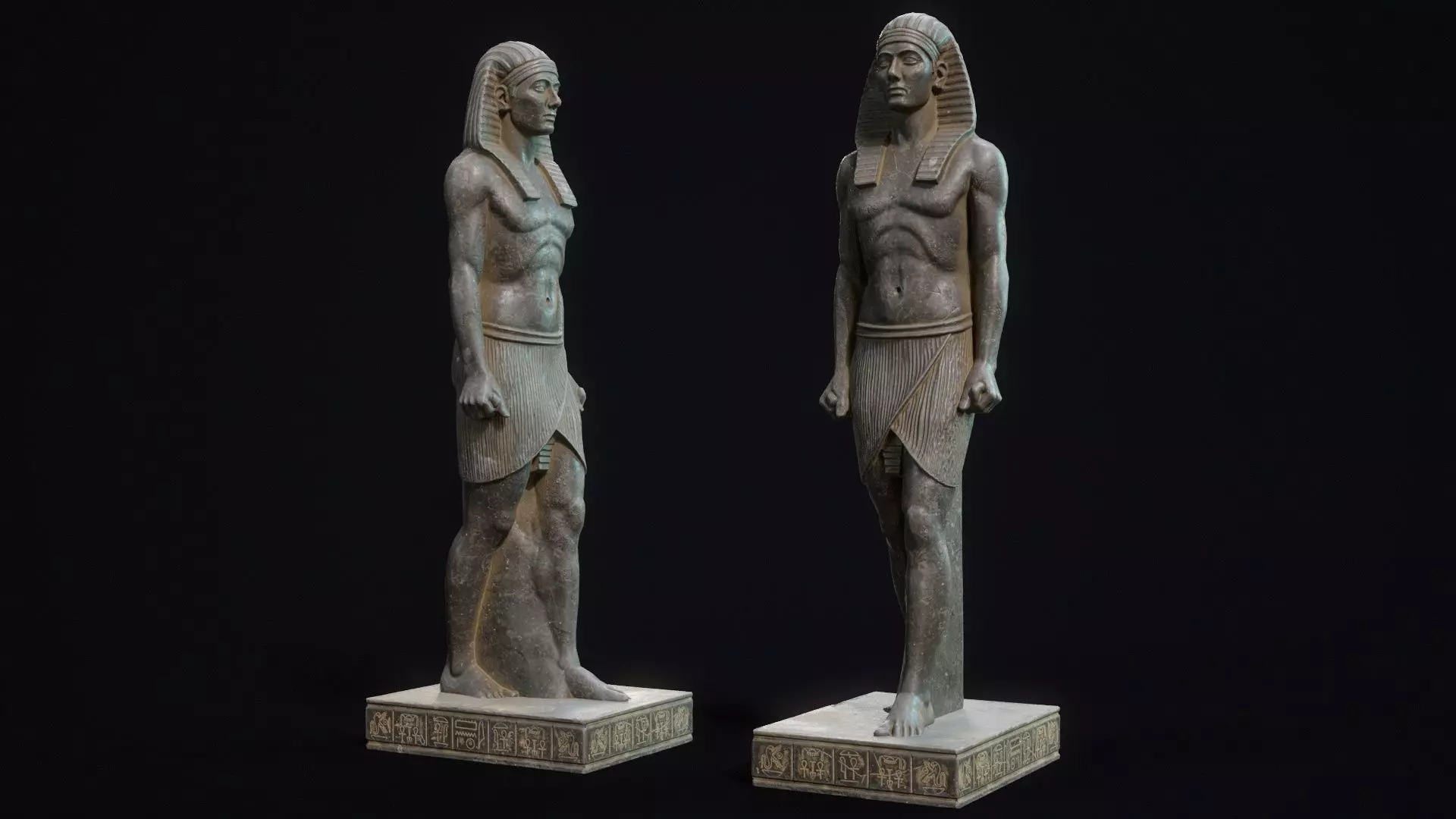 Egyptian Statue Pharaoh Low-poly 3D model