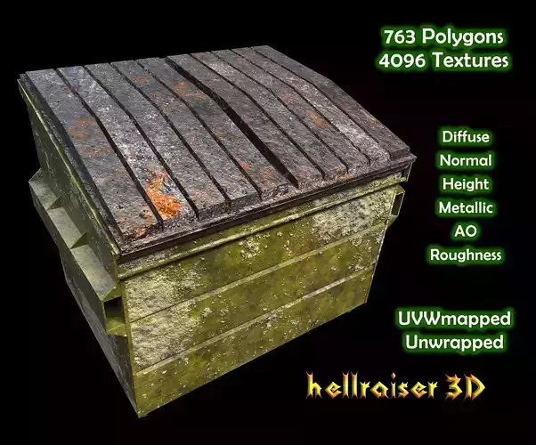 Dumpster - PBR - Dirty Textured