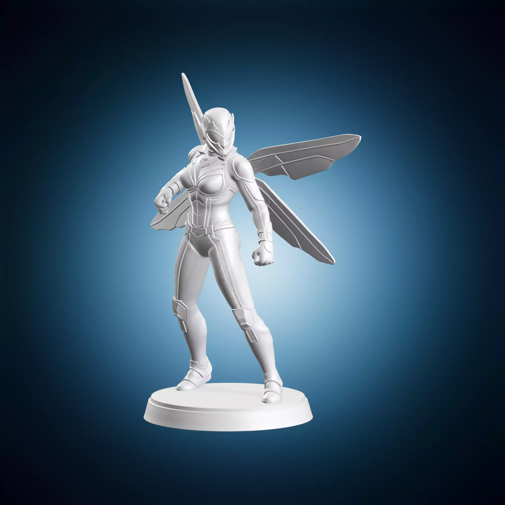 The Wasp Marvel Superhero Miniature Statue 3D print model