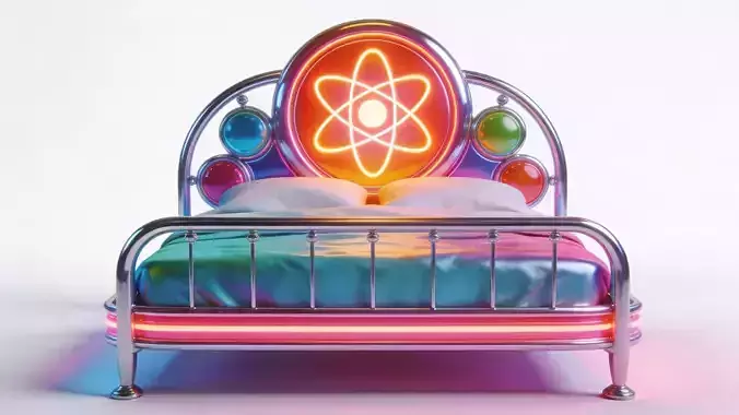  Futuristic Atompunk  Bed 3D Model
