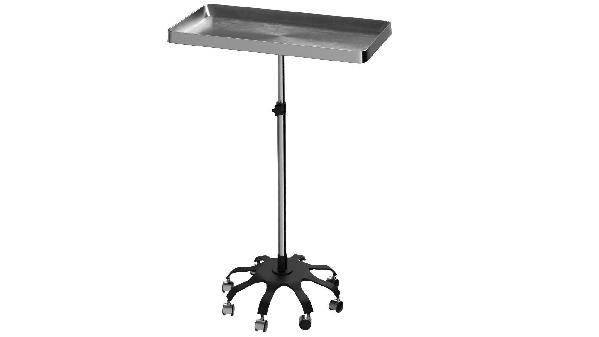 Medical Adjustable Tray Table 3D model