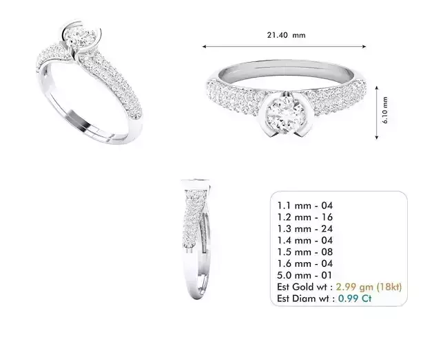 Woman Ring special seri code R3661