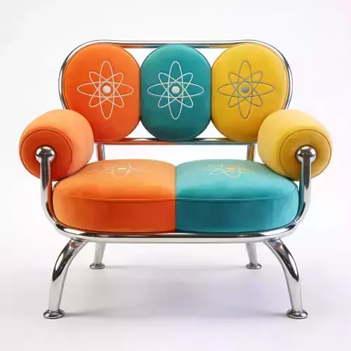 Atompunk Nuclear Era Loveseat 3D Model
