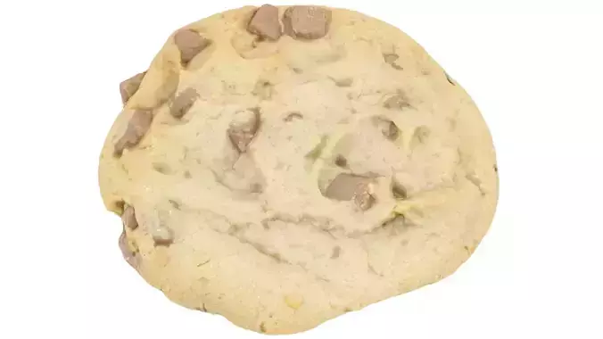 Chocolate Chip Cookie - High and Low Poly versions  Low-poly 3D model