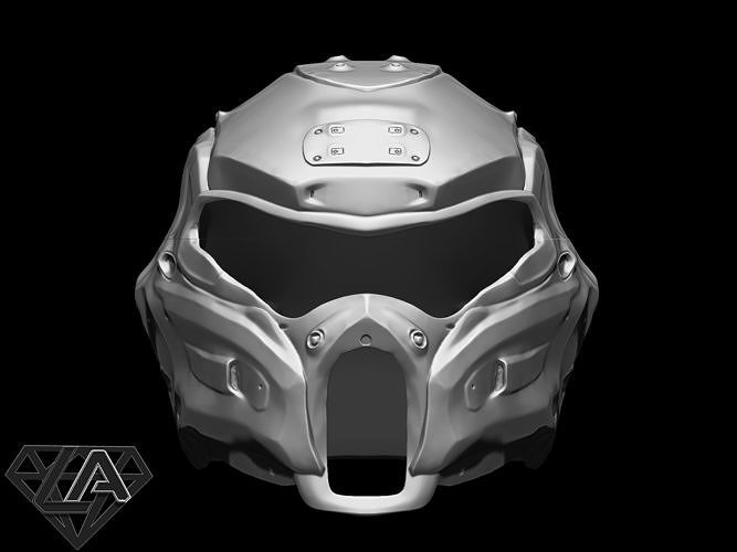 Cybermantis custom helmet 3D print model
