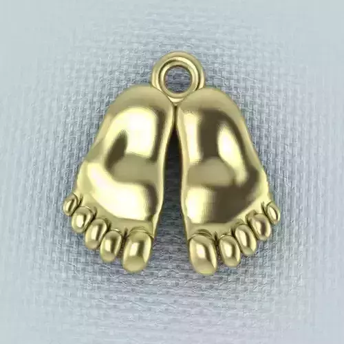 Pendant pair of baby feet