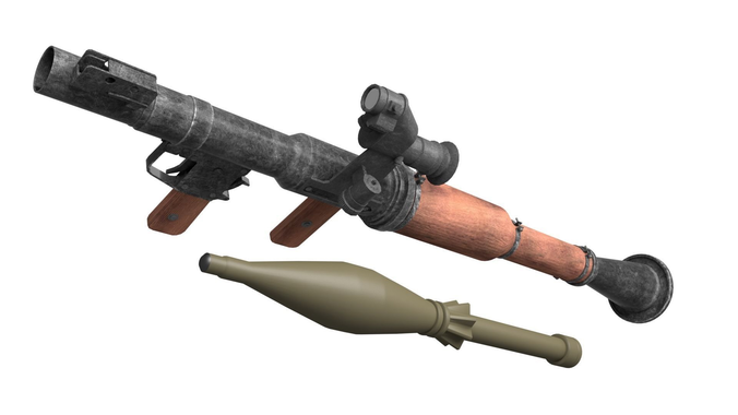 RPG-7 optical sight Low-poly 3D model
