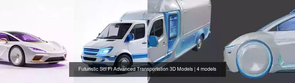 Futuristic Sci Fi Advanced Transportation 3D Models 3D Model Pack