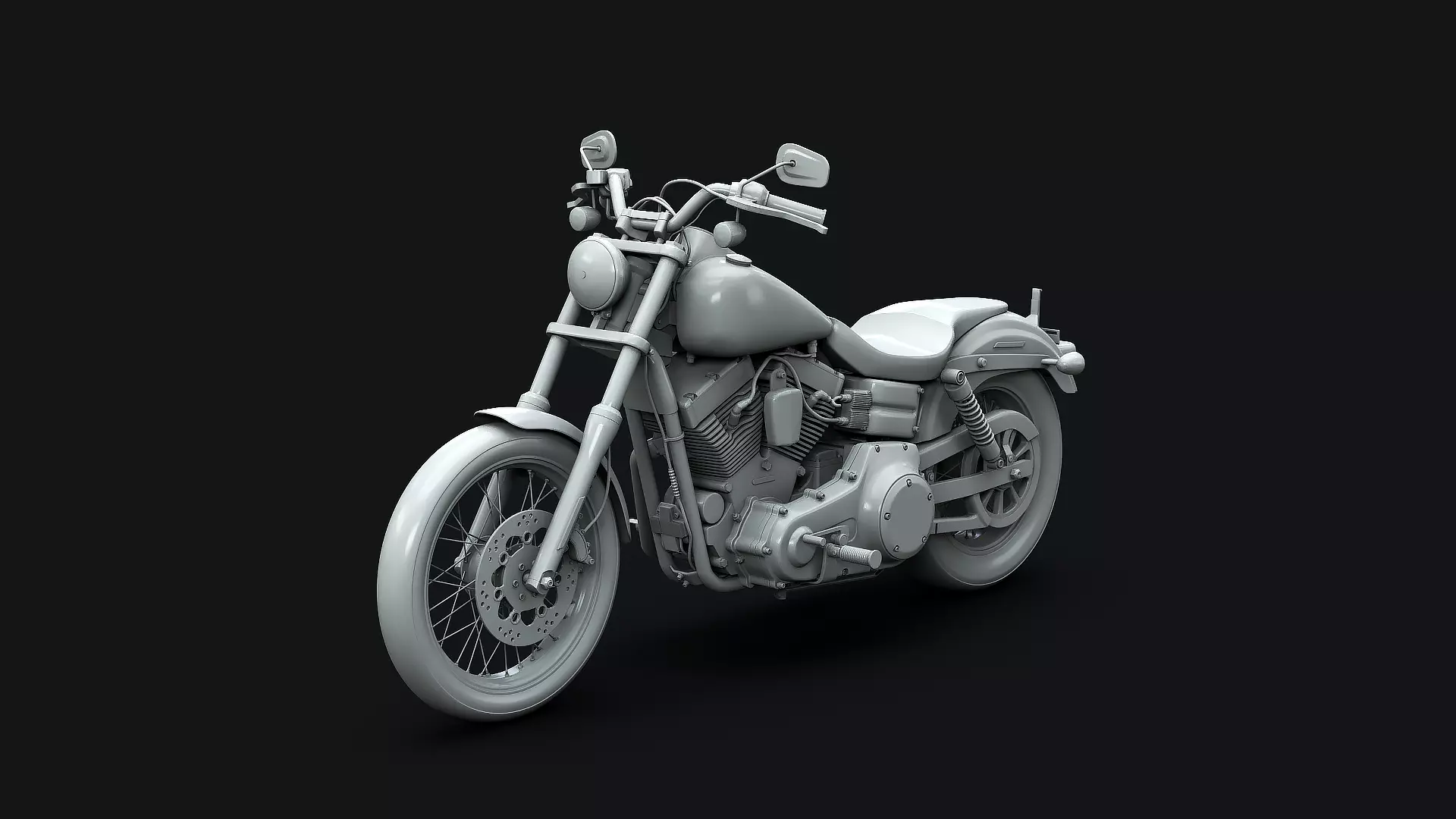FXDC I Dyna Super Glide No Textures 3D model