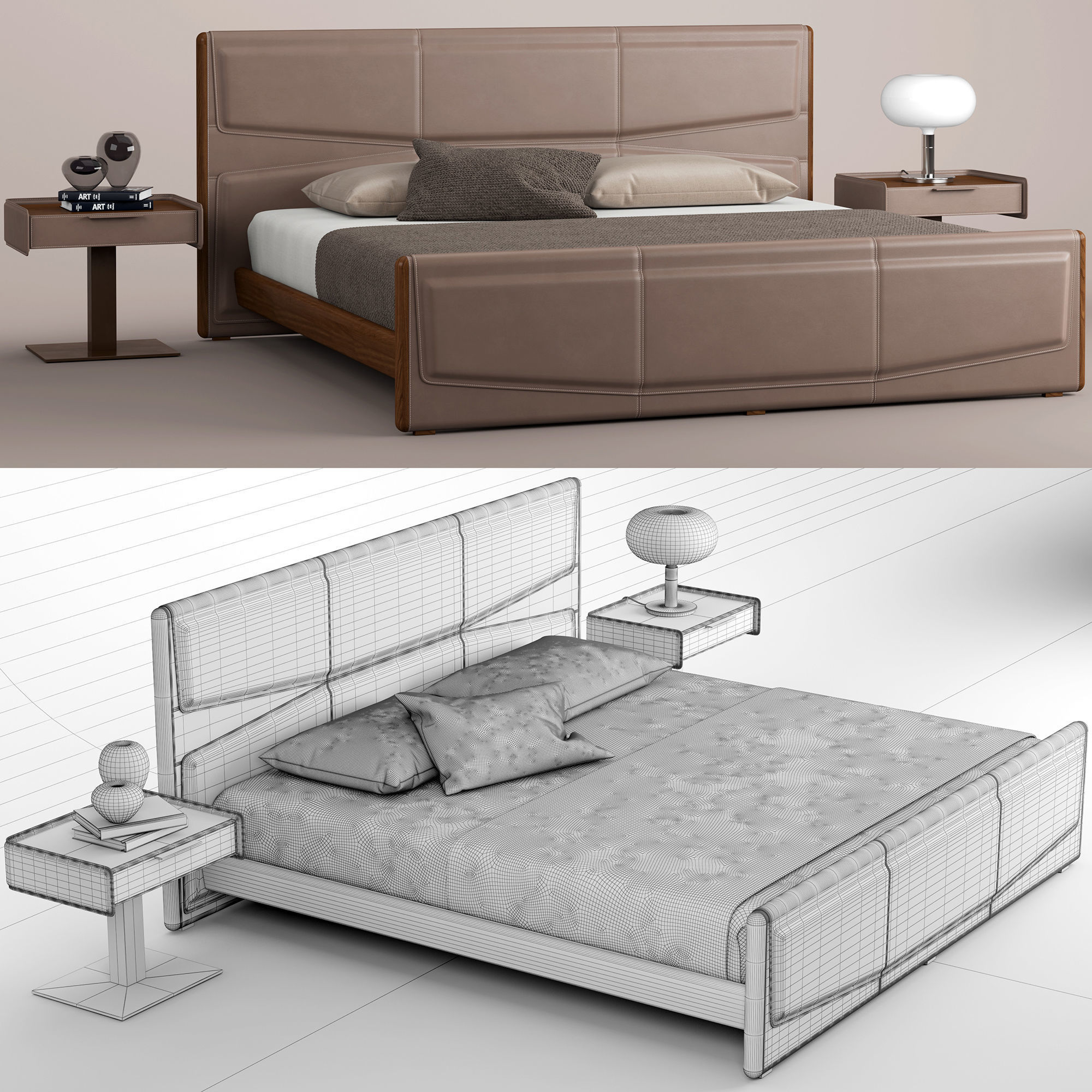 Giorgetti pochette beds  3D model_3