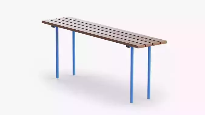 Bench Outdoor 02 Blue 