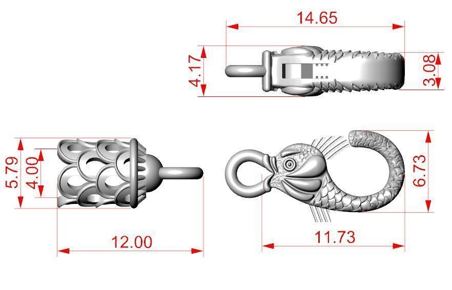 Lock fish Update 3D print model_7