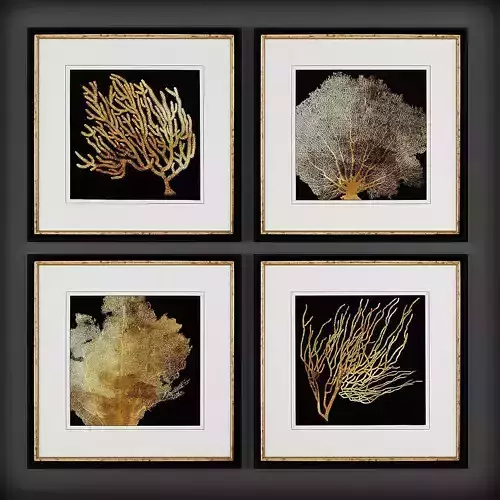 Picture Frames Low-poly 3D model