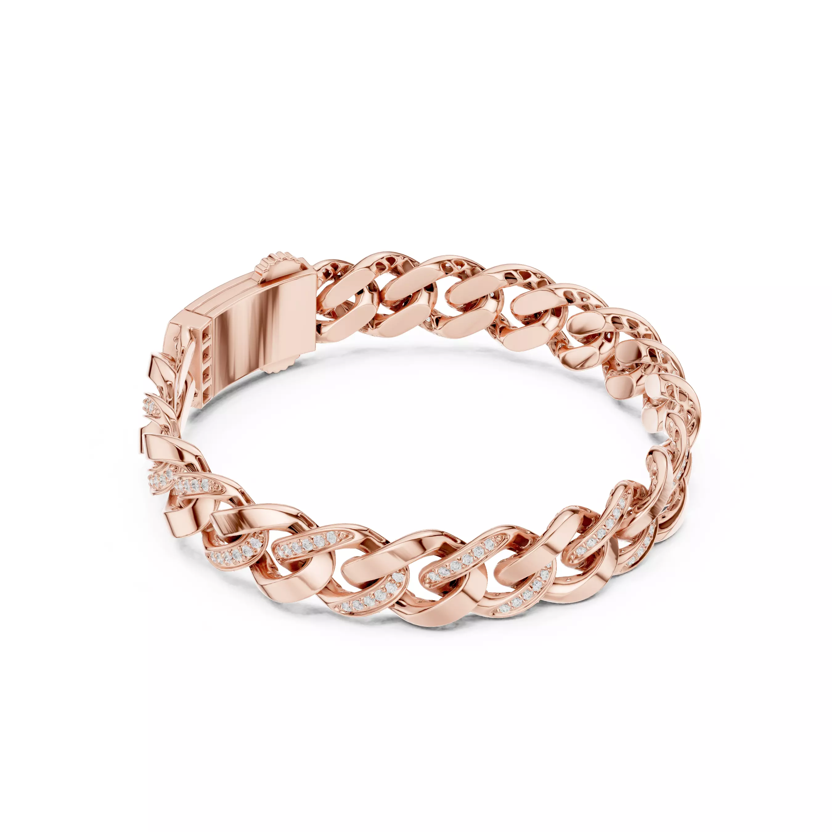 Monaco Chain Bracelet 3dm stl renders animation details 3D print model