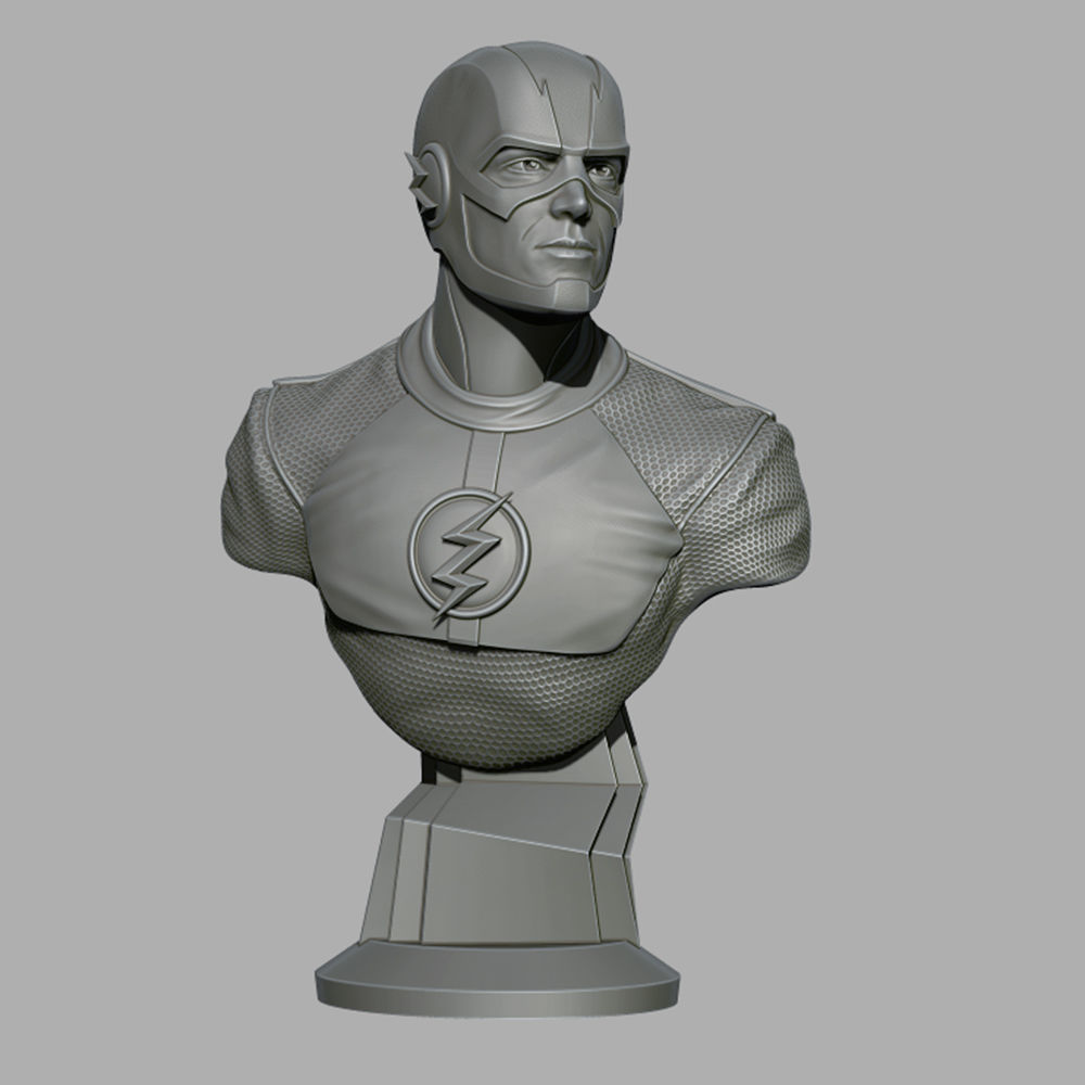 The Flash Bust 3D print model_1