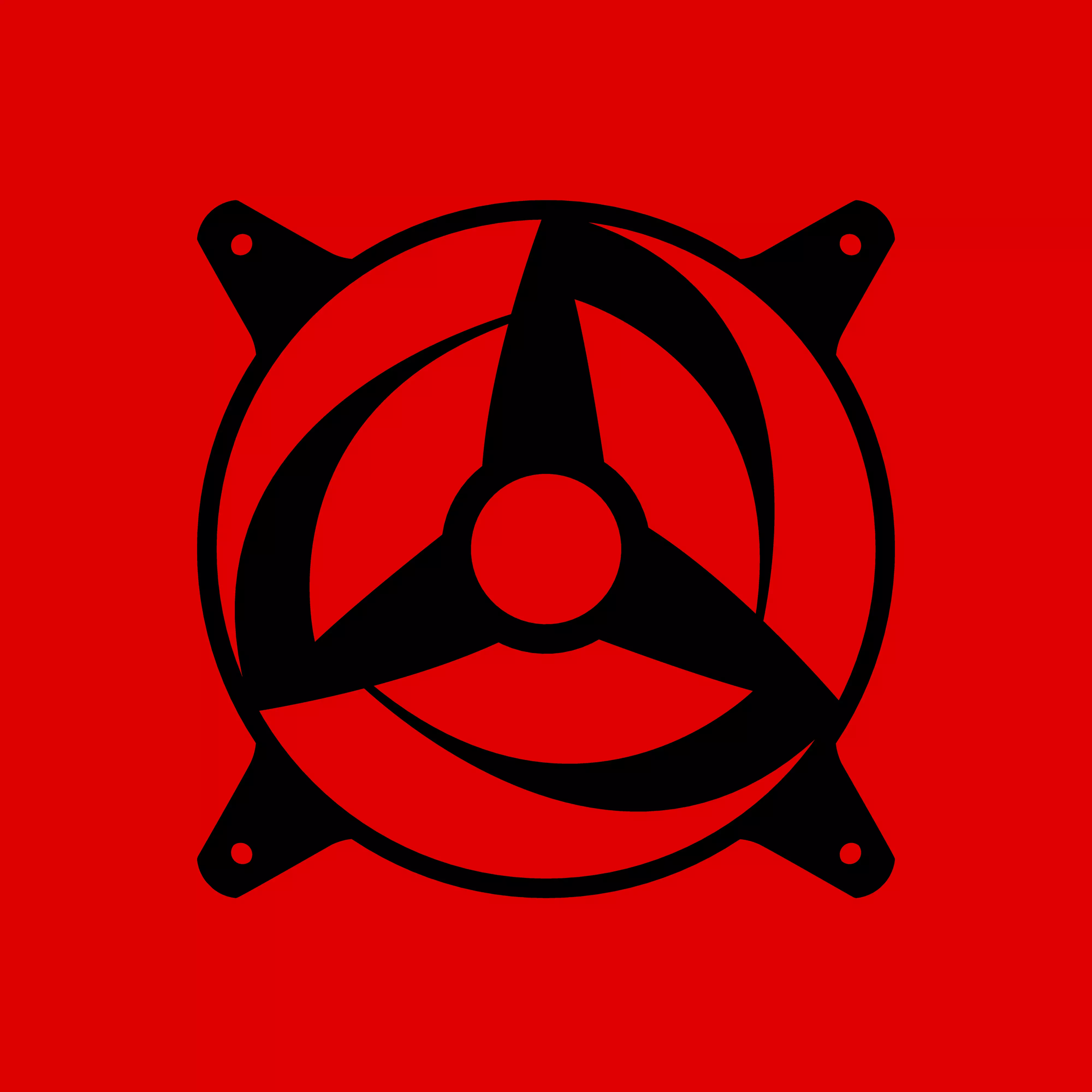 Naruto OBITO-KAKASHI Sharingan - Custom 120mm Fan Free 3D print model